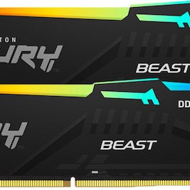 Kingston Fury Beast RGB DDR5 16GB RAM με 2x8GB Modules και Ταχύτητα 5200 για Desktop