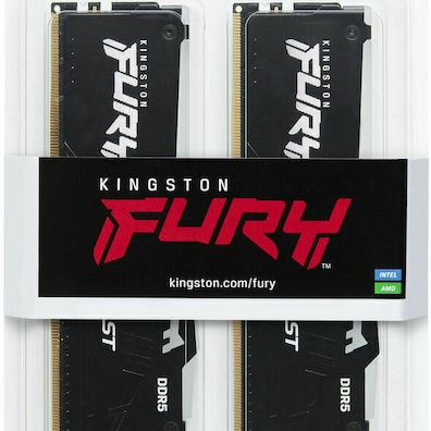 Kingston Fury Beast RGB DDR5 16GB RAM με 2x8GB Modules και Ταχύτητα 5600 για Desktop