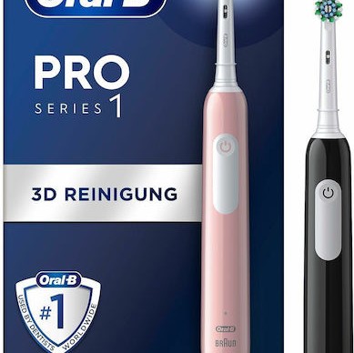 Oral-B Pro 1 Series Ηλεκτρική Οδοντόβουρτσα με Αισθητήρα Πίεσης Μαύρη