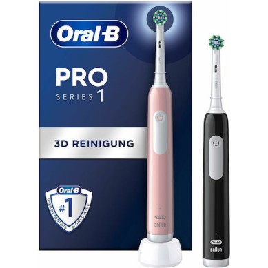 Oral-B Pro 1 Series Ηλεκτρική Οδοντόβουρτσα με Αισθητήρα Πίεσης Μαύρη