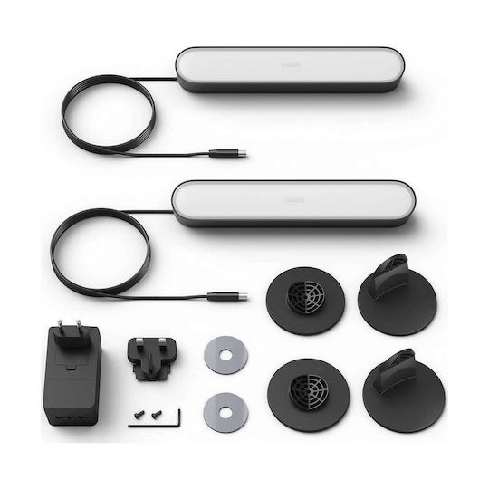 Philips Smart Διακοσμητικό Φωτιστικό Hue Play LED RGBW Μπάρα 2τμχ 25.4x4.4x3.5εκ.