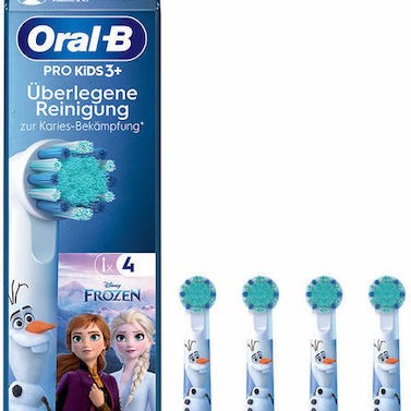 Oral-B Ανταλλακτικά Ηλεκτρικής Οδοντόβουρτσας Pro Kids 4τμχ για 3+ Χρονών Frozen