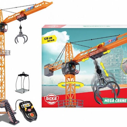 Dickie Mega Crane Τηλεκατευθυνόμενο Δομικό Όχημα Stunt