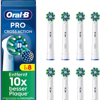 Oral-B Pro CrossAction Ανταλλακτικές Κεφαλές για Ηλεκτρική Οδοντόβουρτσα 8τμχ