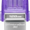 Kingston DataTraveler MicroDuo 3C 128GB USB 3.1 Stick με σύνδεση USB-A & USB-C Μωβ