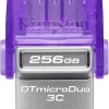 Kingston DataTraveler MicroDuo 3C 256GB USB 3.2 Stick με σύνδεση USB-A & USB-C Μωβ
