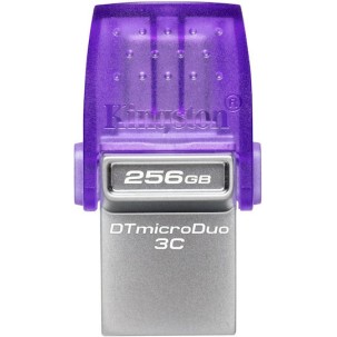 Kingston DataTraveler MicroDuo 3C 256GB USB 3.2 Stick με σύνδεση USB-A & USB-C Μωβ