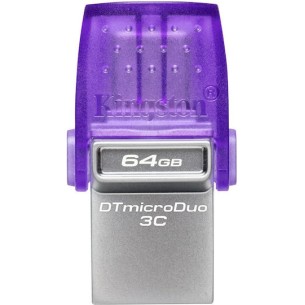 Kingston DataTraveler MicroDuo 3C 64GB USB 3.1 Stick με σύνδεση USB-A & USB-C Μωβ