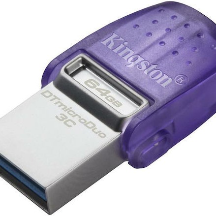 Kingston DataTraveler MicroDuo 3C 64GB USB 3.1 Stick με σύνδεση USB-A & USB-C Μωβ