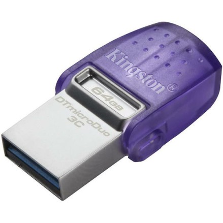 Kingston DataTraveler MicroDuo 3C 64GB USB 3.1 Stick με σύνδεση USB-A & USB-C Μωβ