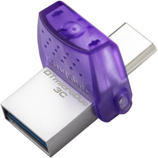 Kingston DataTraveler MicroDuo 3C 64GB USB 3.1 Stick με σύνδεση USB-A & USB-C Μωβ