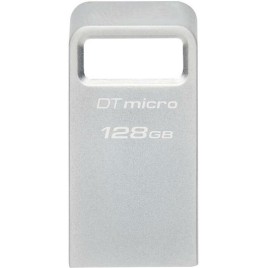 Kingston DataTraveler Micro Gen2 128GB USB 3.2 Stick Ασημί