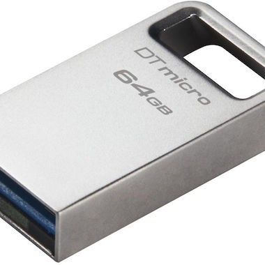 Kingston DataTraveler Micro Gen2 64GB USB 3.2 Stick Ασημί