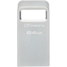 Kingston DataTraveler Micro Gen2 64GB USB 3.2 Stick Ασημί