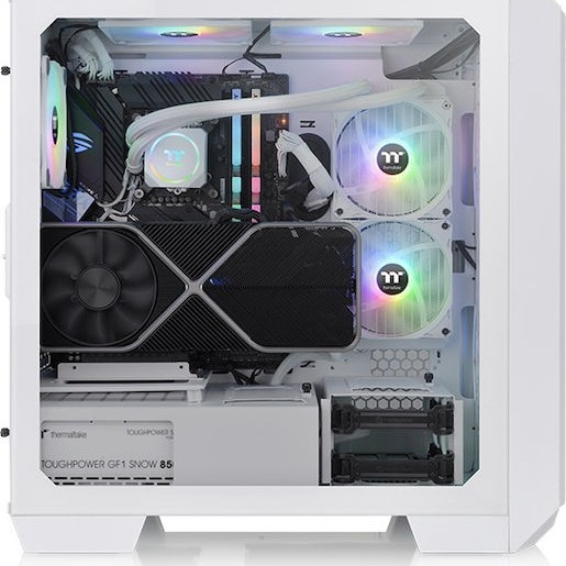 Thermaltake View 300 MX Gaming Midi Tower Κουτί Υπολογιστή με Πλαϊνό Παράθυρο Snow