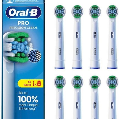 Oral-B Pro Precision Clean Ανταλλακτικές Κεφαλές για Ηλεκτρική Οδοντόβουρτσα BRA-861073 8τμχ