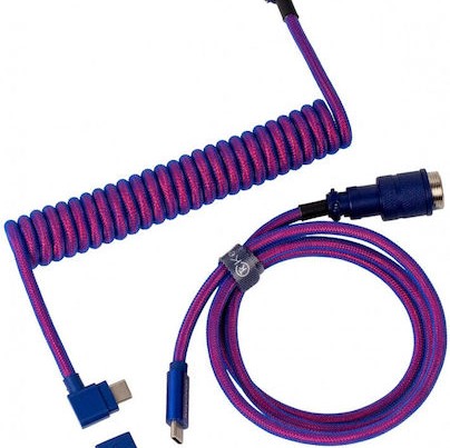Keychron Spiral USB 2.0 Cable USB-C male - USB-C male Μωβ 1.08m (CAB-3)