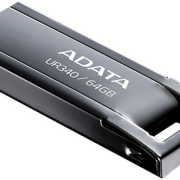 Adata Ur340 64GB USB 2.0 Stick Μαύρο