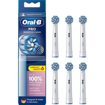 Oral-B Pro Sensitive Clean Ανταλλακτικές Κεφαλές για Ηλεκτρική Οδοντόβουρτσα BRA-860717 6τμχ