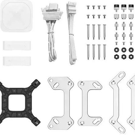 Deepcool LS520 Υδρόψυξη Επεξεργαστή Διπλού Ανεμιστήρα 120mm για Socket AM4/AM5/1700/1200/115x με ARGB Φωτισμό Λευκή