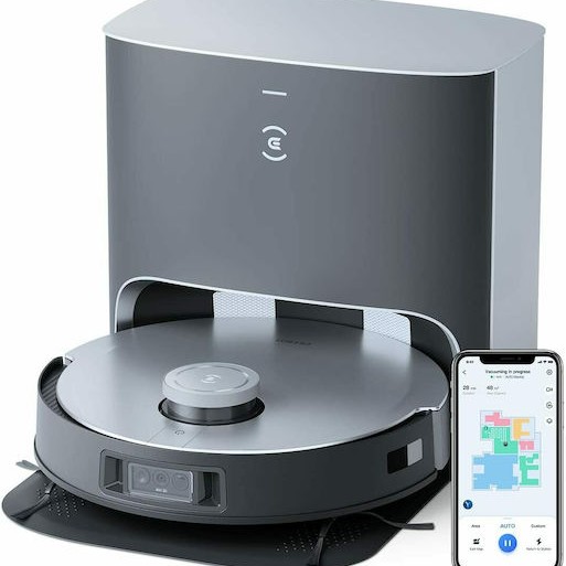 Ecovacs DEEBOT X1 Plus Σκούπα Ρομπότ για Σκούπισμα & Σφουγγάρισμα με Χαρτογράφηση και Wi-Fi Γκρι