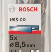 Bosch Σετ 5 Τρυπάνια HSS με Κυλινδρικό Στέλεχος για Μέταλλο