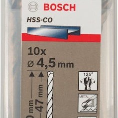 Bosch Τρυπάνι Κοβαλτίου με Κυλινδρικό Στέλεχος για Μέταλλο Μήκους 47mm
