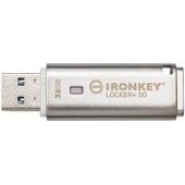 Kingston IronKey Locker+ 50 32GB USB 3.2 Stick Ασημί