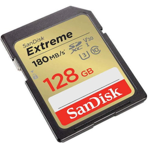 Sandisk Extreme SDXC 128GB Class 10 U3 V30 UHS-I με αντάπτορα