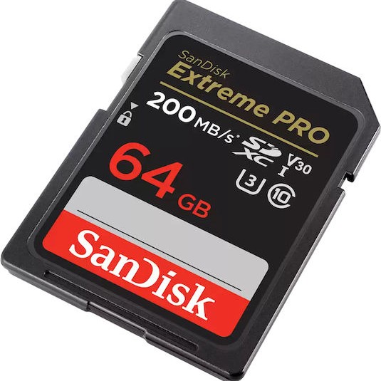 Sandisk Extreme Pro SecureDigital SDXC 64GB Class 10 U3 V30 UHS-I