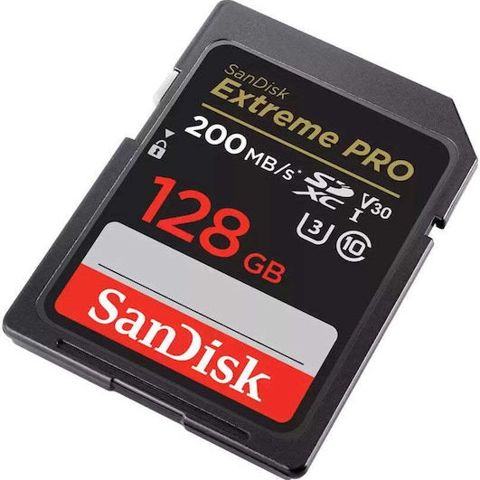 Sandisk Extreme PRO SDXC 128GB Class 10 U3 V30 UHS-I