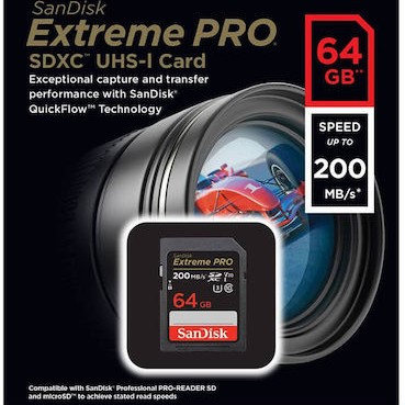 Sandisk Extreme PRO SDXC 128GB Class 10 U3 V30 UHS-I