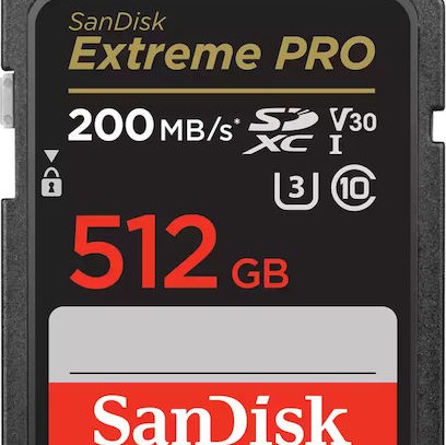 Sandisk Extreme Pro SDXC 512GB Class 10 U3 V30 UHS-I