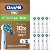 Oral-B CrossAction Ανταλλακτικές Κεφαλές για Ηλεκτρική Οδοντόβουρτσα 10τμχ