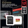 Sandisk Extreme microSDXC 128GB Class 10 U3 V30 A2 UHS-I με αντάπτορα SDSQXAA-128G-GN6MA