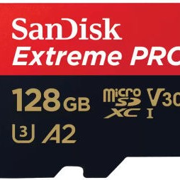 Sandisk Extreme Pro microSDXC 128GB Class 10 U3 V30 A2 UHS-I με αντάπτορα SDSQXCD-128G-GN6MA