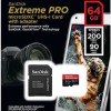 Sandisk Extreme Pro microSDXC 64GB U3 V30 A2 UHS-I με αντάπτορα 200MB/s