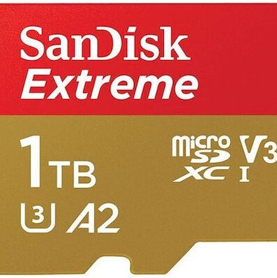 Sandisk Extreme microSDXC 1TB U3 V30 A2 UHS-I με αντάπτορα 190MB/s