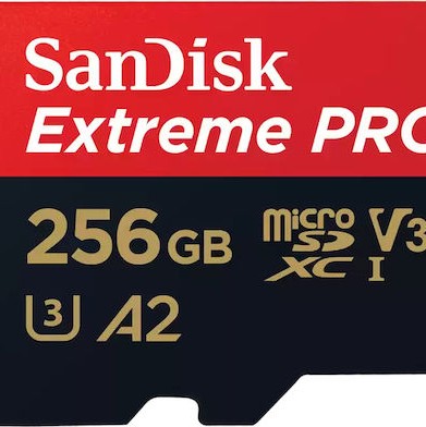 Sandisk Extreme PRO microSDXC 256GB U3 V30 A2 UHS-I με αντάπτορα