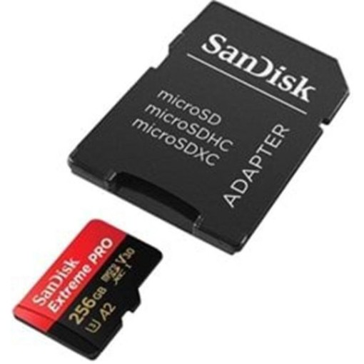 Sandisk Extreme PRO microSDXC 256GB U3 V30 A2 UHS-I με αντάπτορα