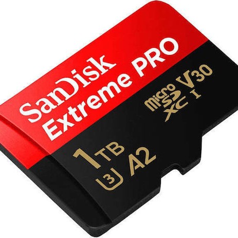 Sandisk Extreme Pro microSDXC 1.0TB Class 10 U3 V30 A2 UHS-I με αντάπτορα