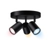 WiZ Τριπλό Σποτ με Ντουί GU10 σε Μαύρο Χρώμα