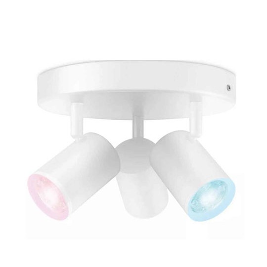 WiZ Τριπλό Σποτ με Ντουί GU10 σε Λευκό Χρώμα