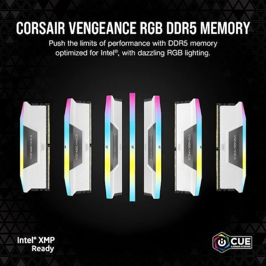 Corsair Vengeance RGB DDR5 32GB RAM με 2x16GB Modules και Ταχύτητα 5200 για Desktop