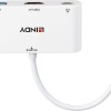 Lindy Μετατροπέας USB-C male σε HDMI / USB-A / USB-C female Λευκό (43340)