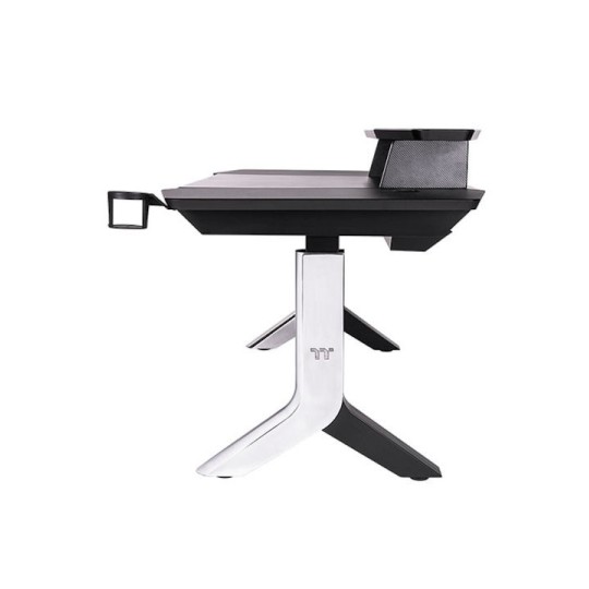 Ηλεκτρικό Γραφείο Gaming Argent P900 Ξύλινο Μαύρο με Μεταλλικά Πόδια, Ρυθμιζόμενο Ύψος & LED 165x85x70εκ.