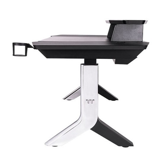 Ηλεκτρικό Γραφείο Gaming Argent P900 Ξύλινο Μαύρο με Μεταλλικά Πόδια, Ρυθμιζόμενο Ύψος & LED 165x85x70εκ.