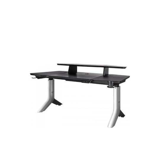 Ηλεκτρικό Γραφείο Gaming Argent P900 Ξύλινο Μαύρο με Μεταλλικά Πόδια, Ρυθμιζόμενο Ύψος & LED 165x85x70εκ.