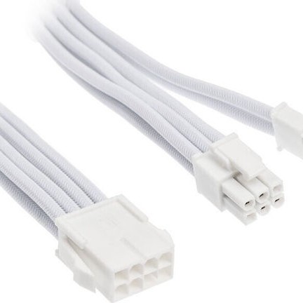 Silverstone 8-Pin PCIe - 6+2 Pin PCIe Cable 0.25m Λευκό SST-PP07E-PCI8W-V2