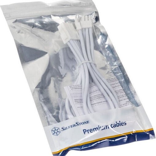 Silverstone 8-Pin PCIe - 6+2 Pin PCIe Cable 0.25m Λευκό SST-PP07E-PCI8W-V2